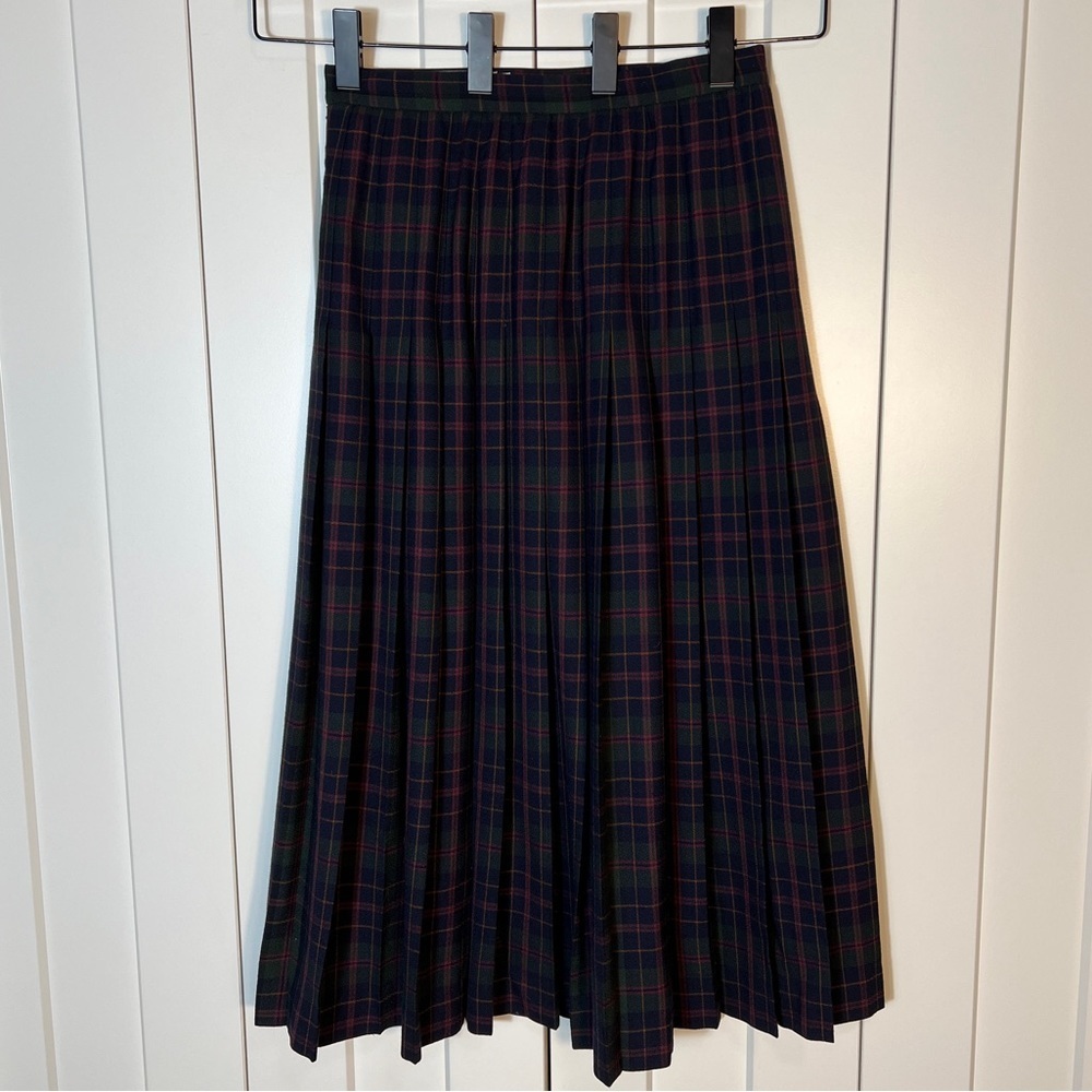 JH Collectibles Vintage 100% Wool Pleated Skirt SZ 10